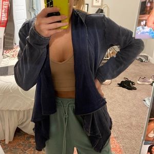 Free people Navy Motto Jacket